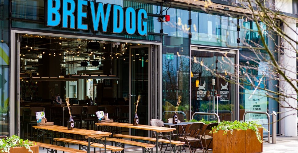 Exterior of Brewdog in Plymouth city centre